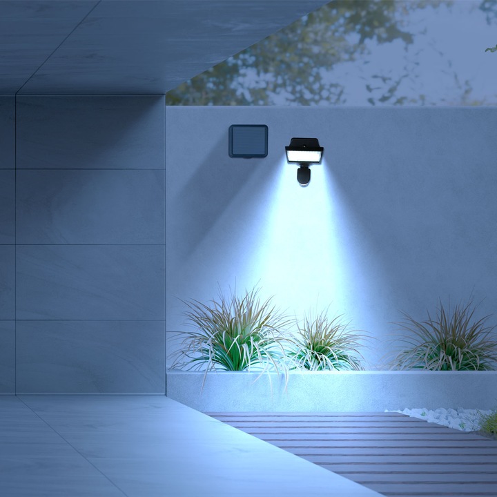 Actual product image Casativo Solar LED wall washer for outdoors, with PIR sensor, 12 W, 750 lumen, IP44 (750 lm, IP44)
