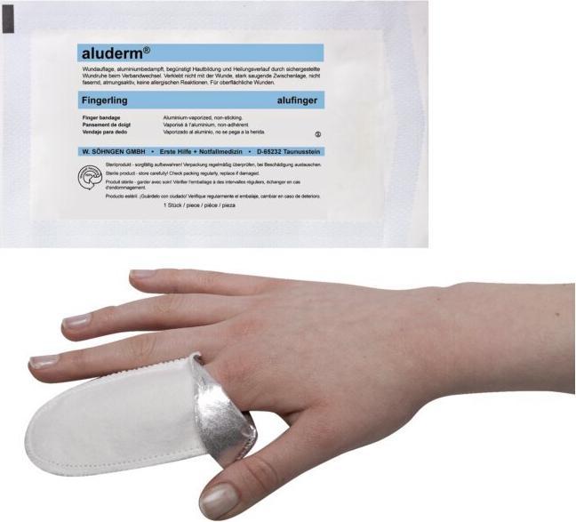 Produktbild Söhngen ® Schlauchverband Finger Steril Polyesterflies aluminiumbedampft weiss (1 x)