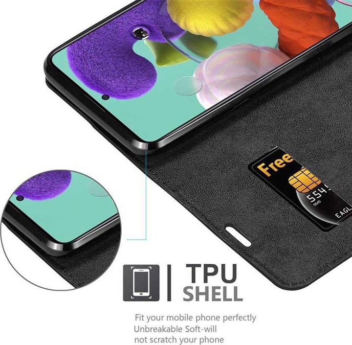 Actual product image Cadorabo Book Invisible Magnet Cover (Samsung Galaxy A51)