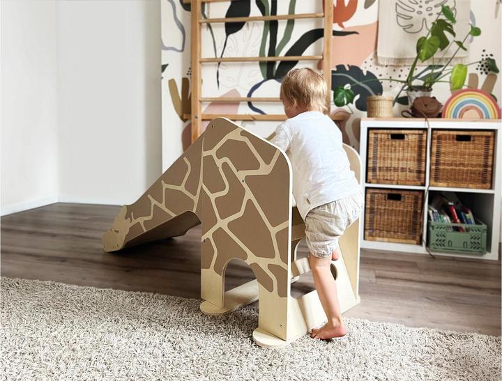 Actual product image small foot Indoor Slide Giraffe "Wildlife
