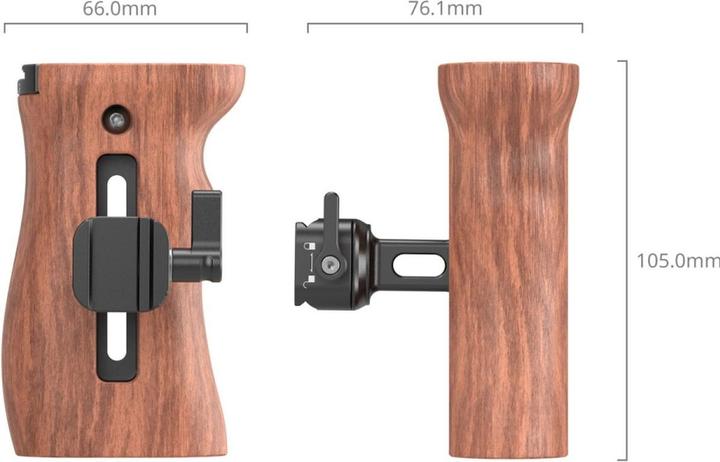 Immagine prodotto SmallRig 2187C Wooden Side Handle with NATO Clamp (Impugnatura)