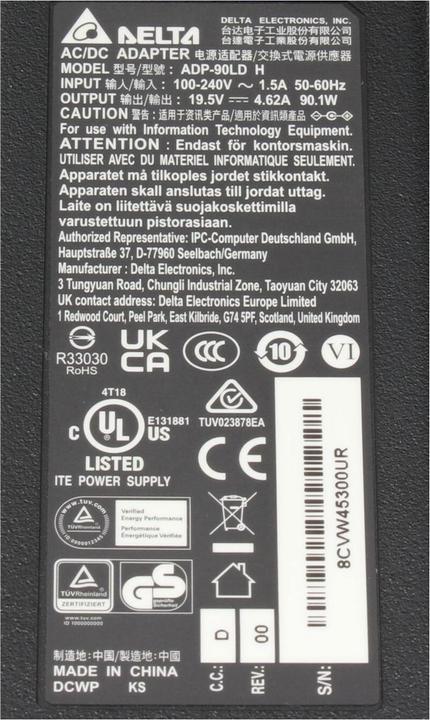 Actual product image Delta ADP-90LD HD (90 W)