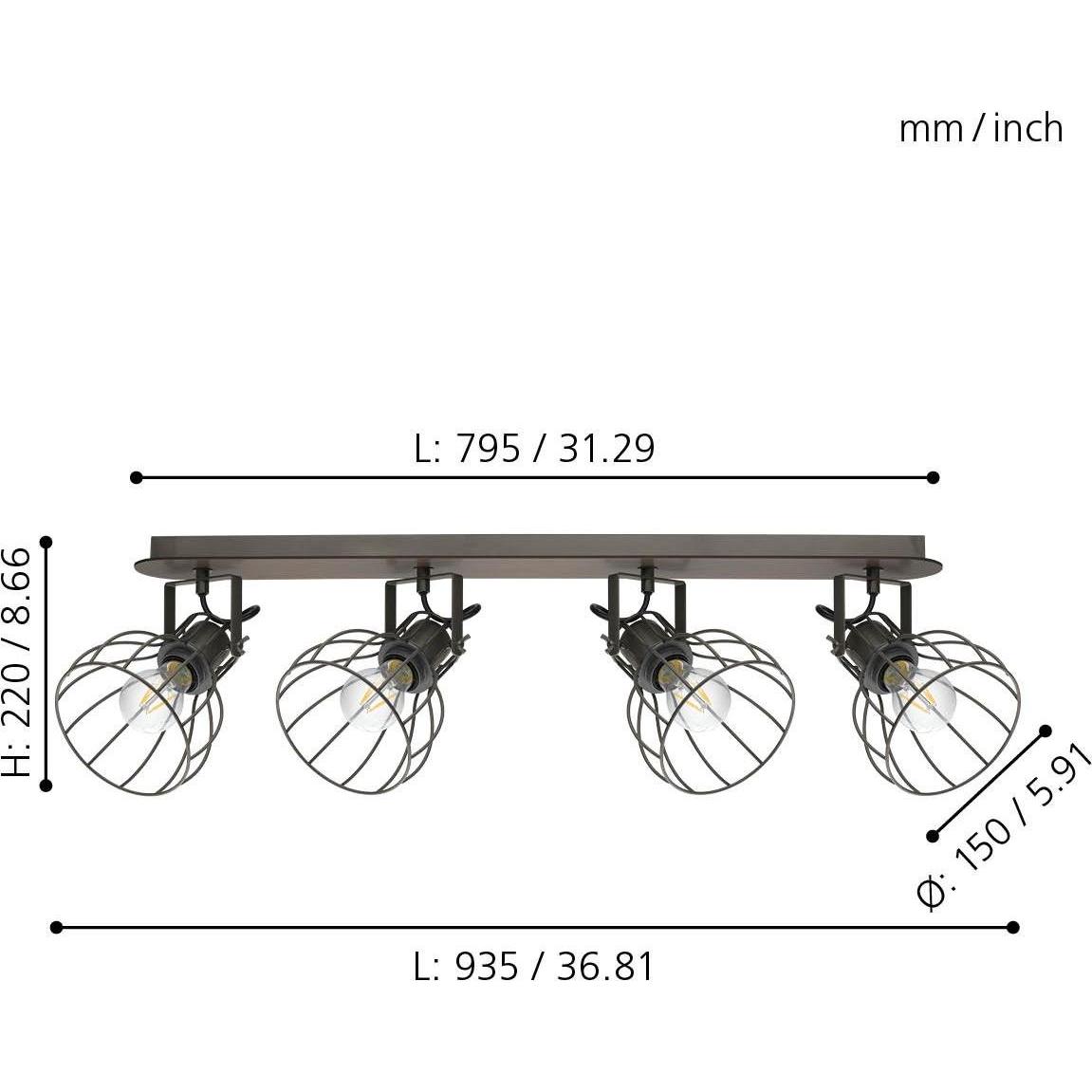 Thumbnail - EGLO, Wandleuchte + Deckenleuchte, Sambatello (E27)