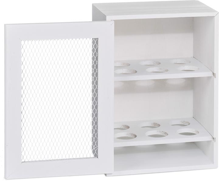 Actual product image Relaxdays Wooden Egg Cabinet, 12 Pieces (18 x 12 x 25 cm, 5.50 l)