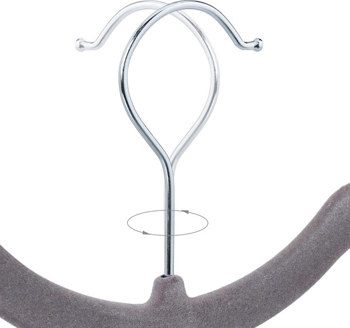 Actual product image Relaxdays Flocked Coat Hanger Set of 50, Velvet Coating (1 x)