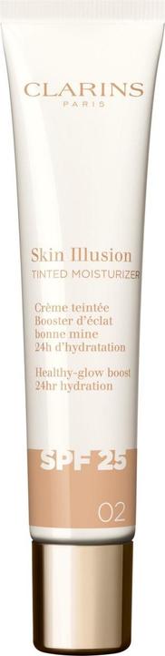 Actual product image Clarins Skin Illusion - Getönte Feuchtigkeitscreme Spf25 02 (Sun cream face, SPF 25, 40 ml)