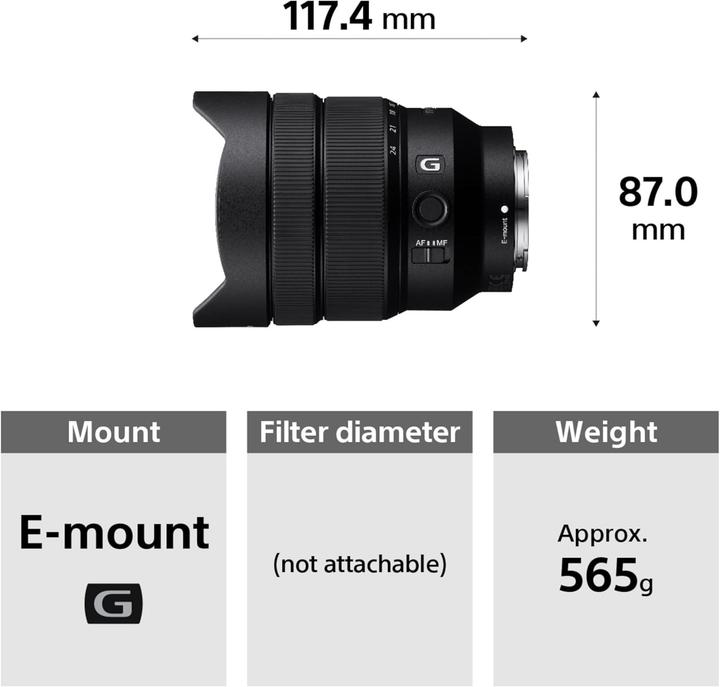 Actual product image Sony FE 12-24mm f/4.0 G (Sony E, full size)