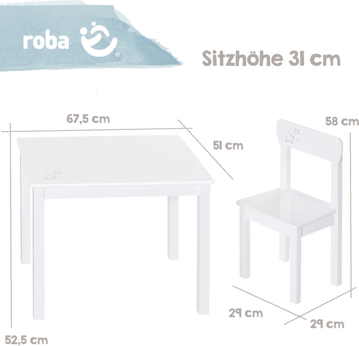 Immagine prodotto Roba Gruppo di posti a sedere per bambini (Dinette per bambini)