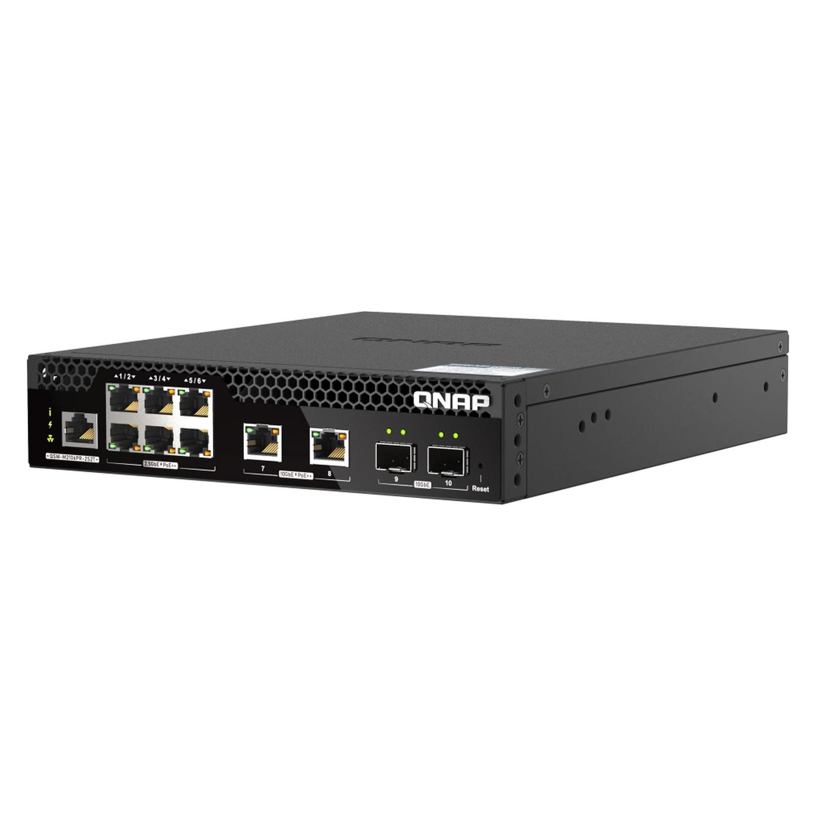 QNAP QSW-M2106P-2S2T (10 Ports), Netzwerk Switch, Schwarz