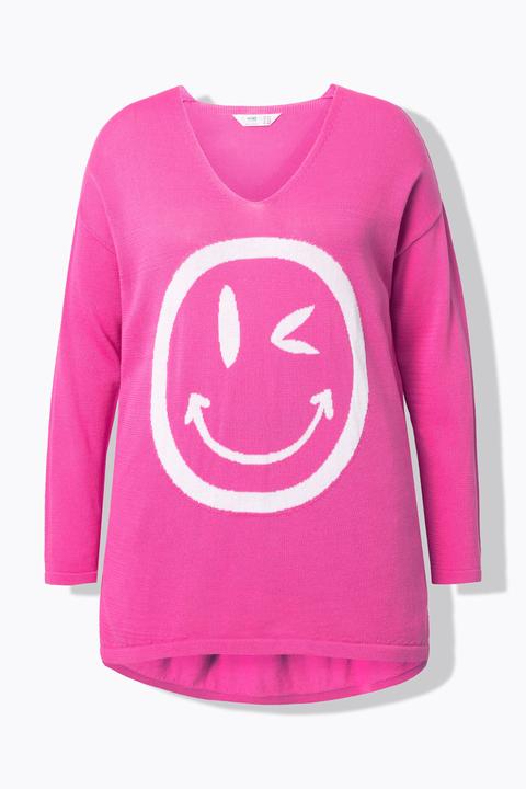 Produktbild Angel of Style Pullover, oversized, Smiley, V-Ausschnitt (60)