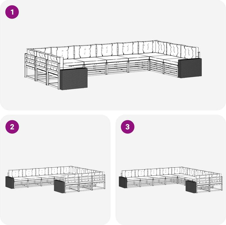 Produktbild vidaXL Outdoor-Sofa