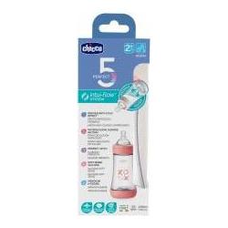 Chicco, Biberon, Perfect5 Anti-Kolik-Flasche für Mädchen, 240 ml, 2 Monate+