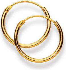Image du produit Natsumi Schmuck Créoles en or jaune 18K/750 Ø 11mm Rondes (750/18 K Or jaune)
