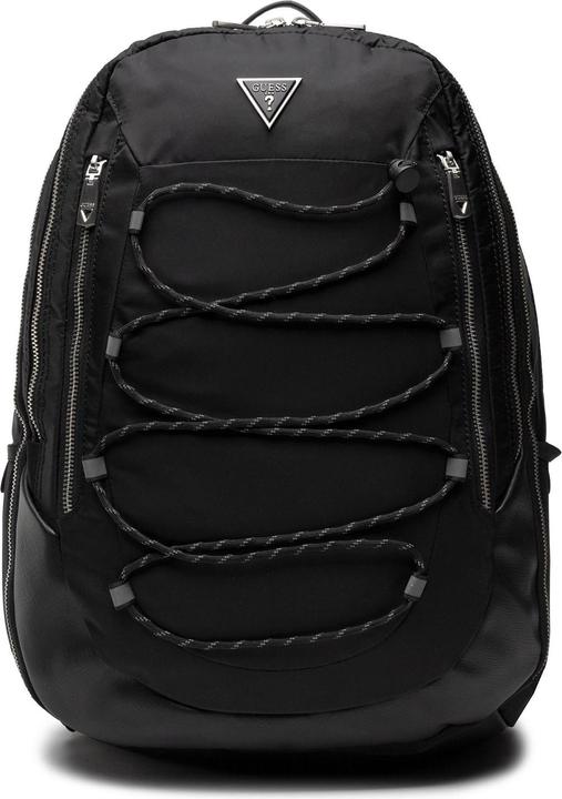 Guess Certosa, Nylon, Textile Crossbody Bag, Black, HMECRNP2209, 33 x 46 x