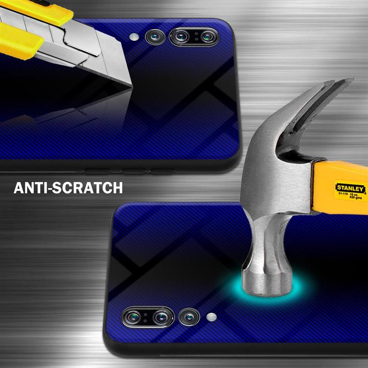 Actual product image Cadorabo TPU Striped Glass Cover (Huawei P20 Pro, Huawei P20 Plus)