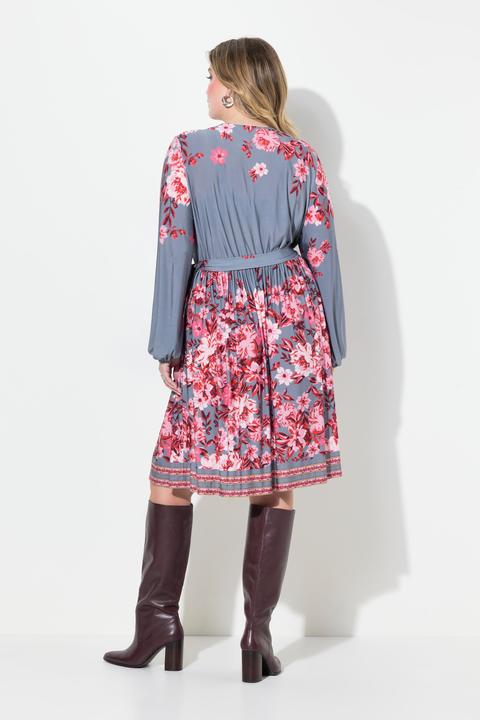 Produktbild Miamoda Kleid, A-Linie, Blumen-Druck, Langarm (52)