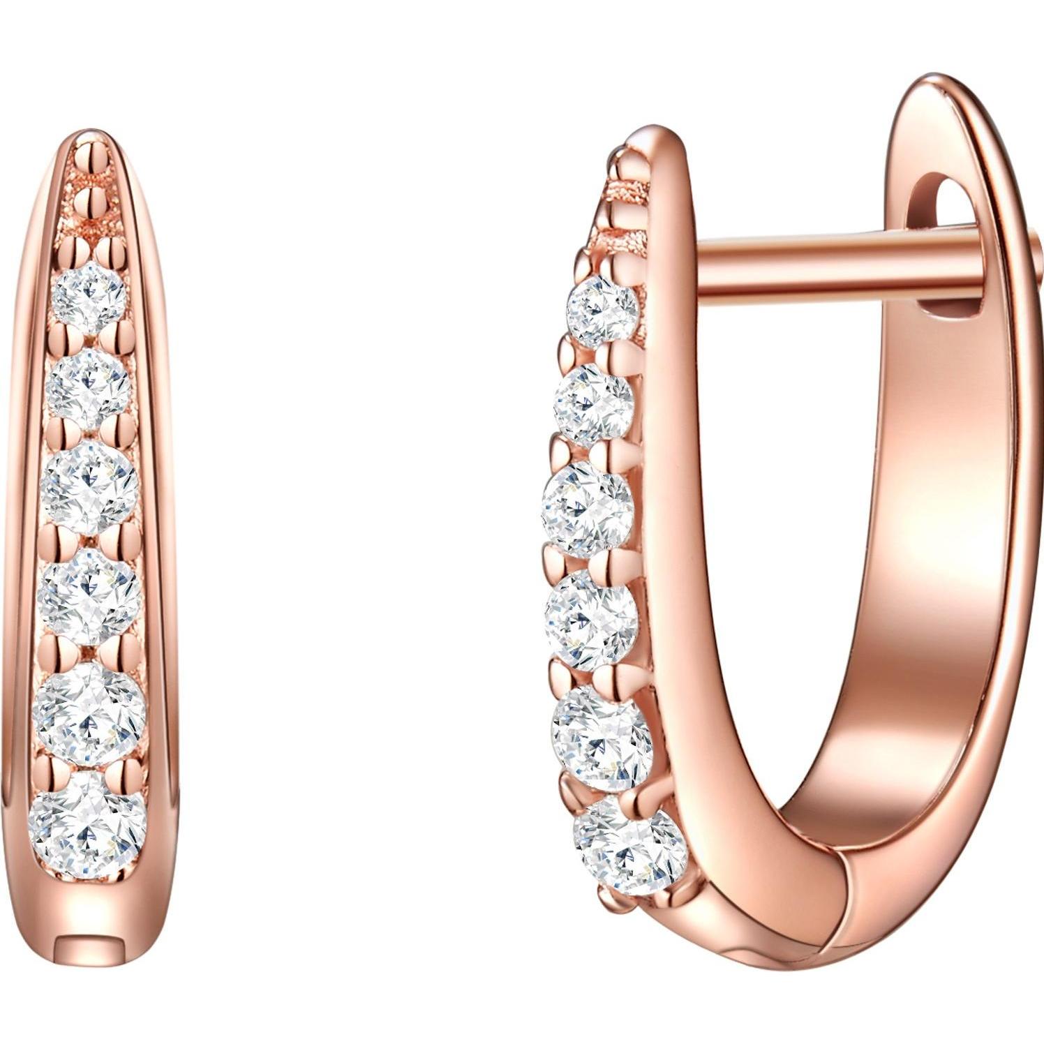 Glanzstücke München, Ohrringe, Damen Sterling Silber Zirkonia roségold - 23722, (Sterling Silber)
