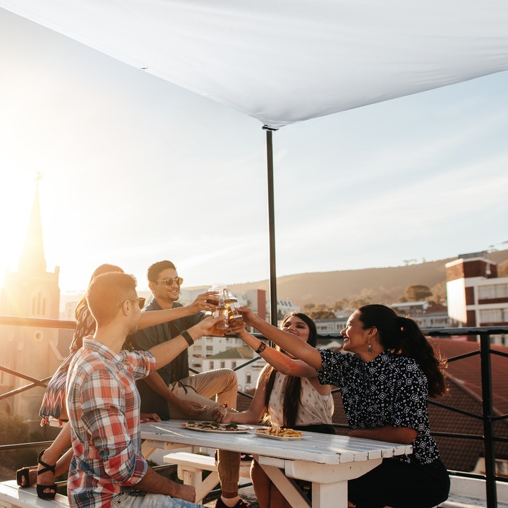 Actual product image Relaxdays White Rectangular Awning (300 x 200 x 0.5 cm)