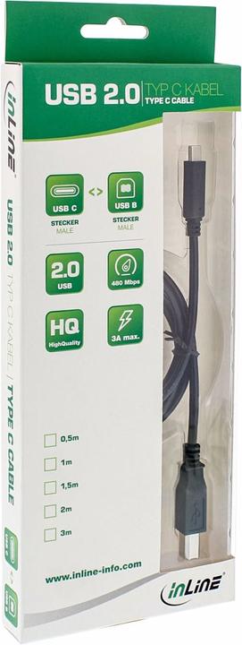 Produktbild InLine Typ C – B (3 m, USB 2.0)