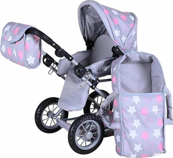 Image du produit Knorrtoys Puppenwagen Ruby - "star grey pink"