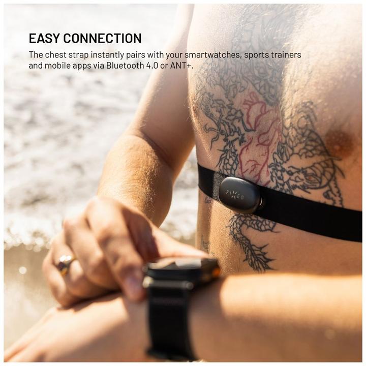 Actual product image Fixed Chest strap hearth-rate monitor Pulse Dual, HR+HRV measure, black