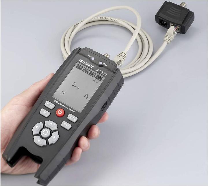 Produktbild Voltcraft Kabeltester VC-17497100 KT-300 Telekommunikation, Netzwerk (Kabeltester)