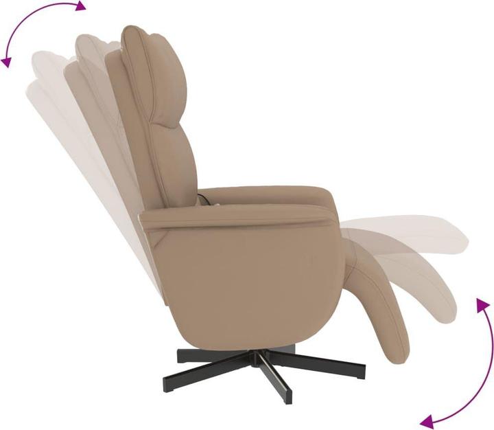 Actual product image vidaXL Massage chair with footrest cappuccino-brown