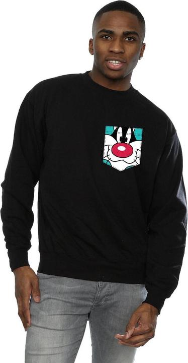 Produktbild Looney Tunes Sylvester Face Faux Pocket Sweatshirt (M)