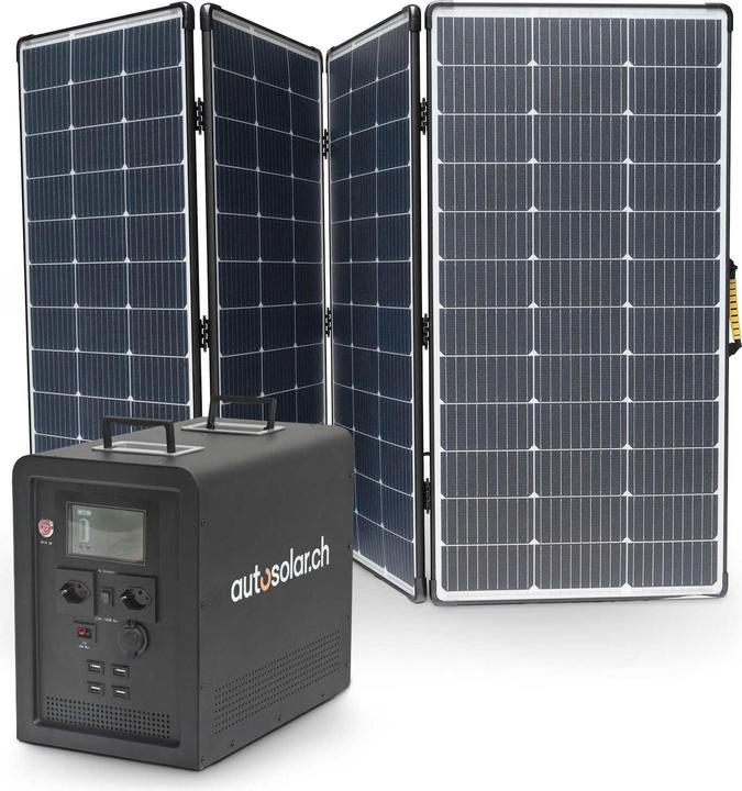 Produktbild Autosolar Powerstation 1500W "Swiss Edition" mit 195W Solarkoffer (1500 Wh, 26.40 kg)
