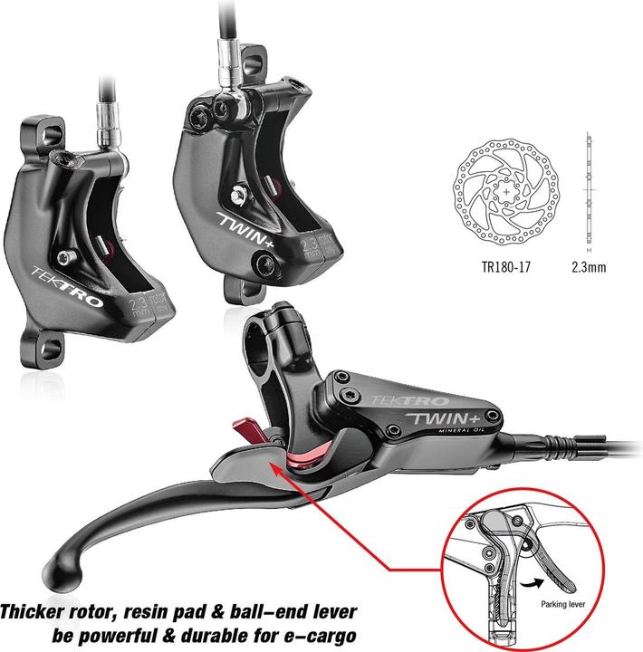 Tektro HD-E745 Hydraulic Discalet right 4-finger black (Brake Caliper)