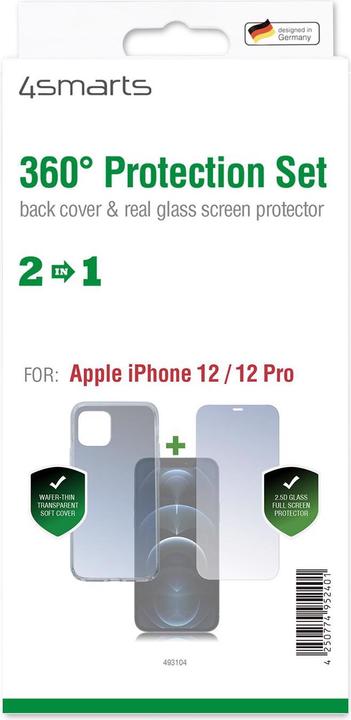 Produktbild 4smarts 360° Protection Set (Apple iPhone 12, Apple iPhone 12 Pro)