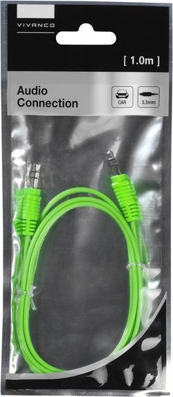Immagine prodotto Vivanco Collegamento da 3,5 mm, 3,5 mm maschio-3,5 mm maschio (1 m, Connettore da 3,5 mm (AUX))