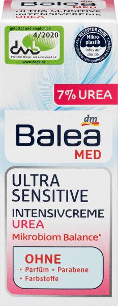 Produktbild dm Balea MED Intensivcreme Urea Ultra Sensitive (50 ml, Tagescreme)
