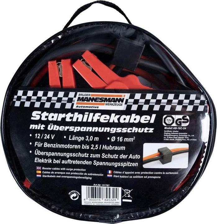 Mannesmann Starthilfekabel 16 mm, in Rundtasche