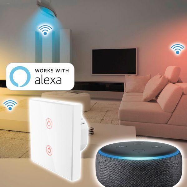Actual product image Hama WiFi touch wall switch