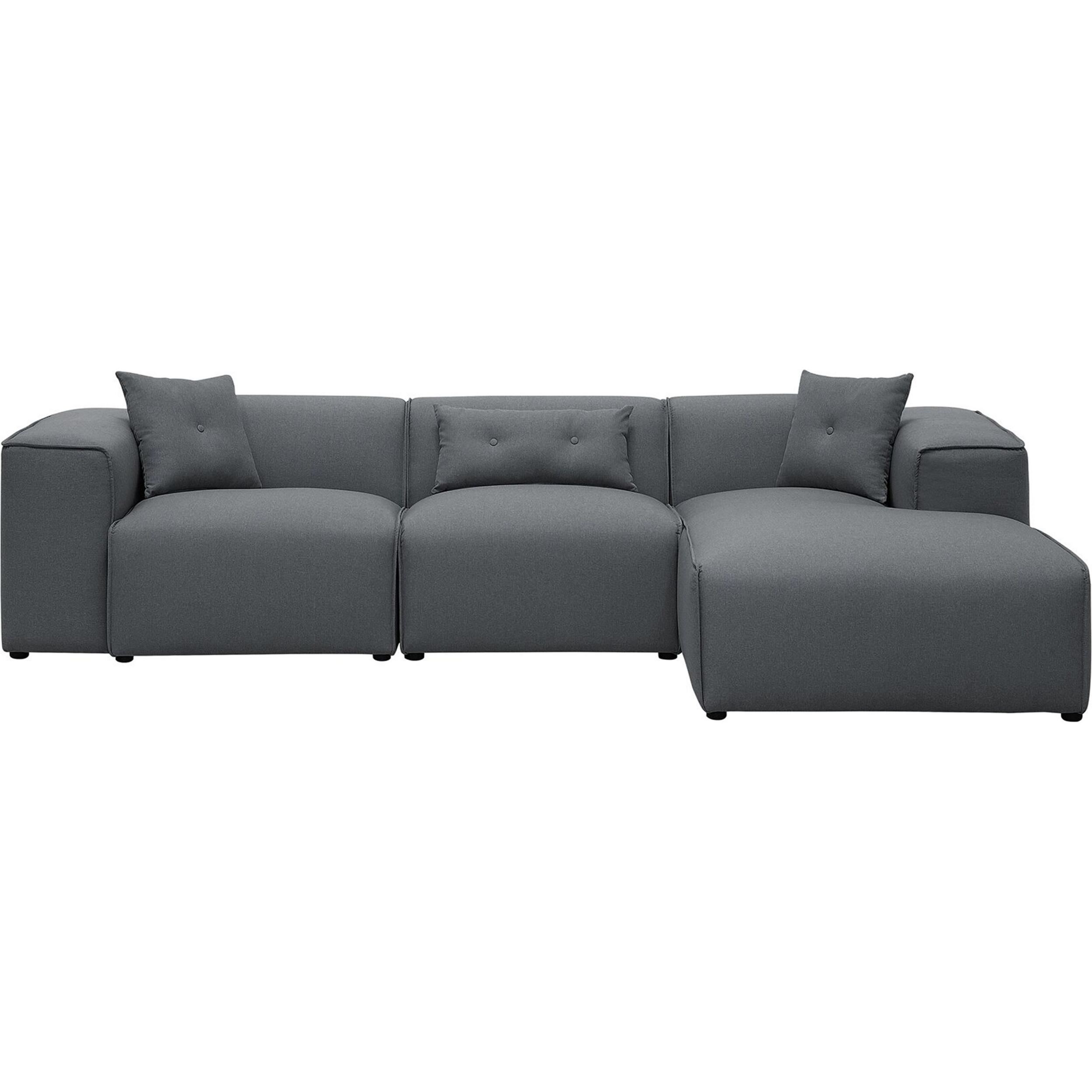 Beliani, Sofa, Dunkelgrau DOLVA linke Ecke (Ecksofa)