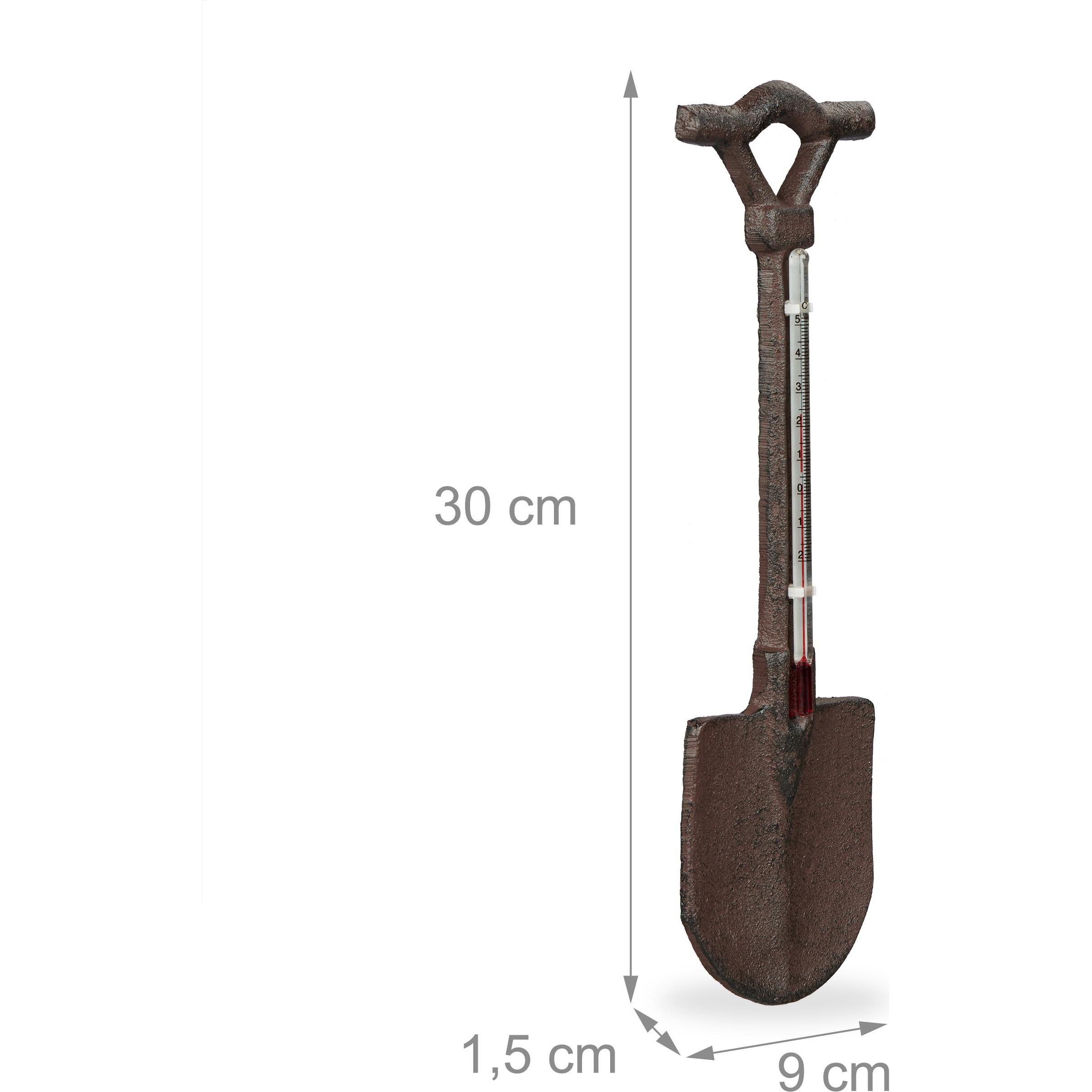 Thumbnail - Relaxdays Aussenthermometer, Thermometer + Hygrometer, Braun
