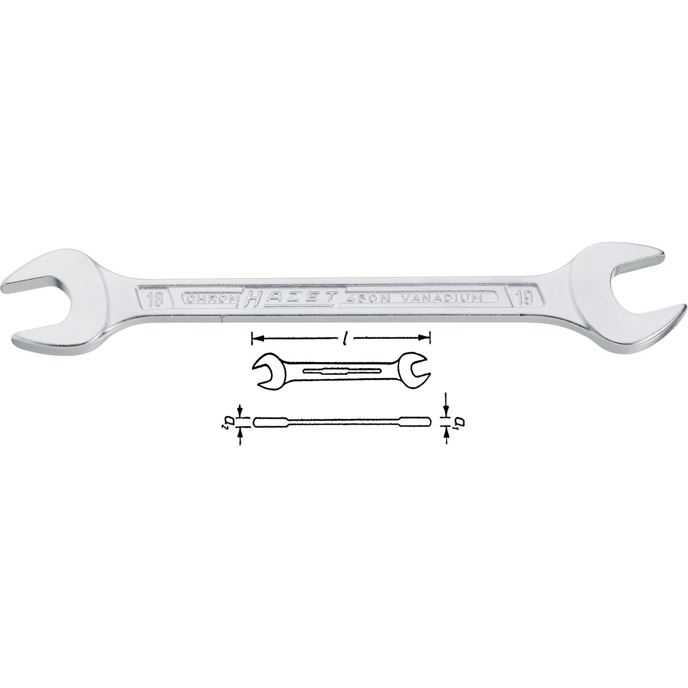 HAZET, Schraubenschlüssel, Doppel-Maulschlüssel 450NA-15/16X1VKH ∙ Aussen Sechskant Profil ∙ 15⁄16 x 1 ″