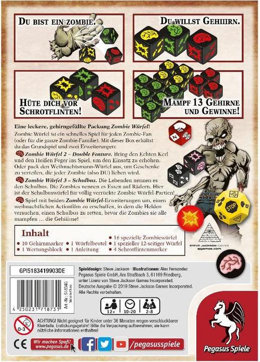 Produktbild Pegasus Zombie Würfel - Die Horde