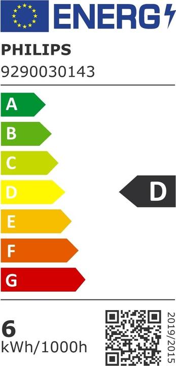 Energy Label Philips LED Classic (E27, 5.90 W, 806 lm, 1 x, D)