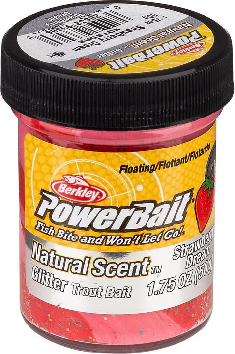 Berkley Powerbait Natural Scent Paillettes Rêve de fraise