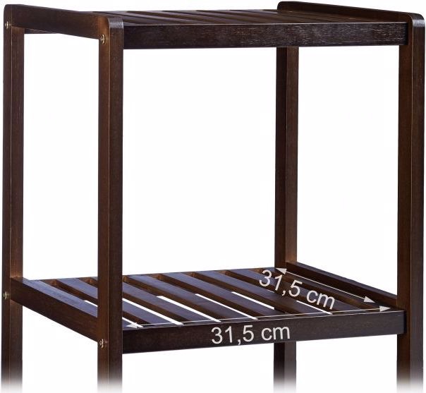 Actual product image Relaxdays Bathroom shelf bamboo (34.5 x 33 x 80 cm)