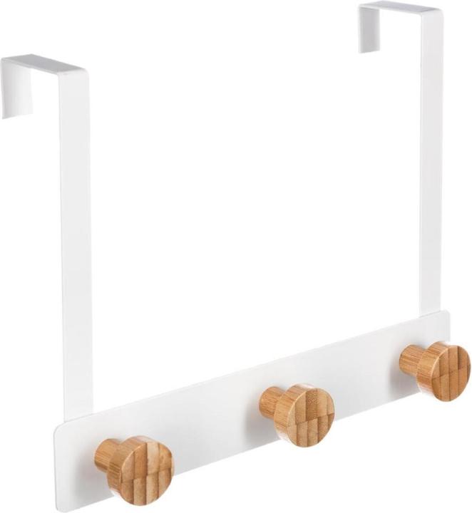 Produktbild 5Five Türhänger, Weiss/Bambus - 3 Haken
