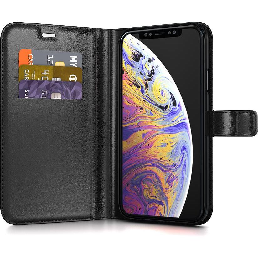 BeHello Wallet Case FlipHülle für Mobiltelefon Kunststoff, Thermoplastische (Apple iPhone XS Max), Smartphone Hülle, Sch...