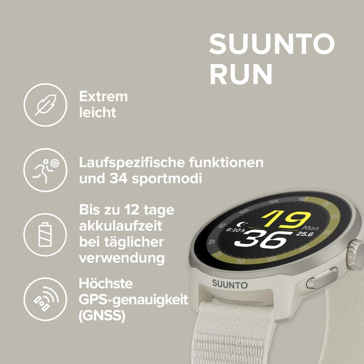 Immagine prodotto Suunto Run - Hellgraues, mit Glasfaser v (46 mm)