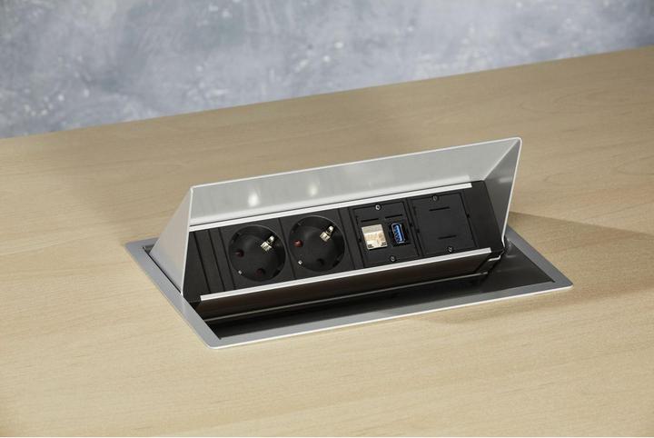 Image du produit Bachmann CONEO SET 2x contact de protection 2x ABD argenté (2x, CEE 7/3)