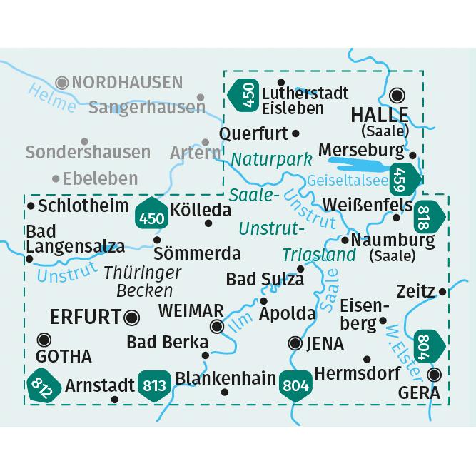 Thumbnail - KOMPASS Wanderkarten-Set 457 Erfurt, We, Landkarte