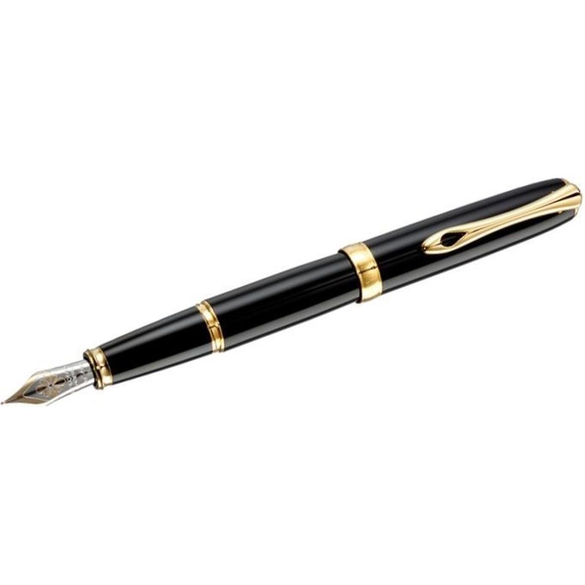 Diplomat, Schreibstifte, Füllhalter Excellence A2 lack schwarz vergoldet 14 kt B (Schwarz/Gold, 1 x)