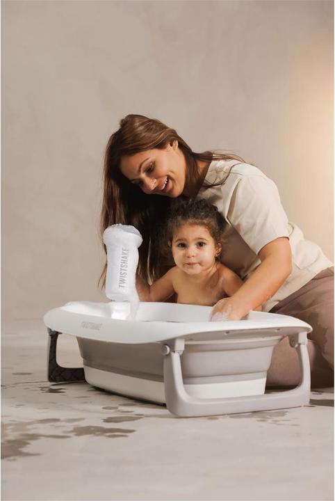 Image du produit Twistshake Baby Badewanne + Kissen & Rinser & 3 Badetiere Pastel Grey