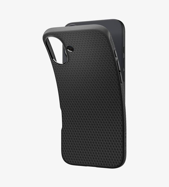 Actual product image Spigen Liquid Air iPhone 16 Plus czarny/matte black ACS08066 (Apple iPhone 16 Plus)